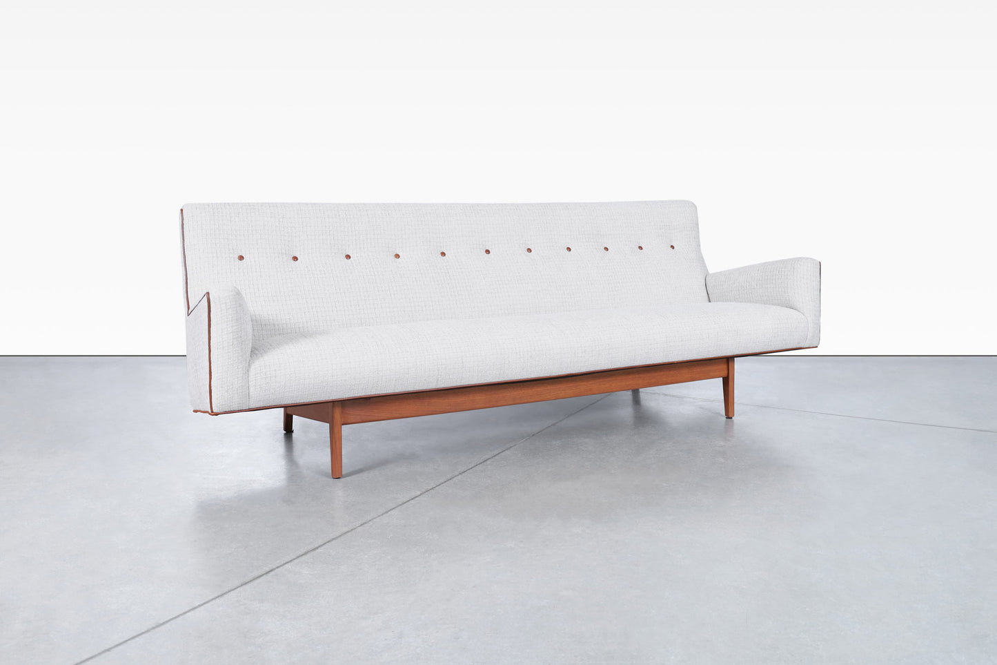 Vintage Walnut Sofa Model U-150 by Jens Risom