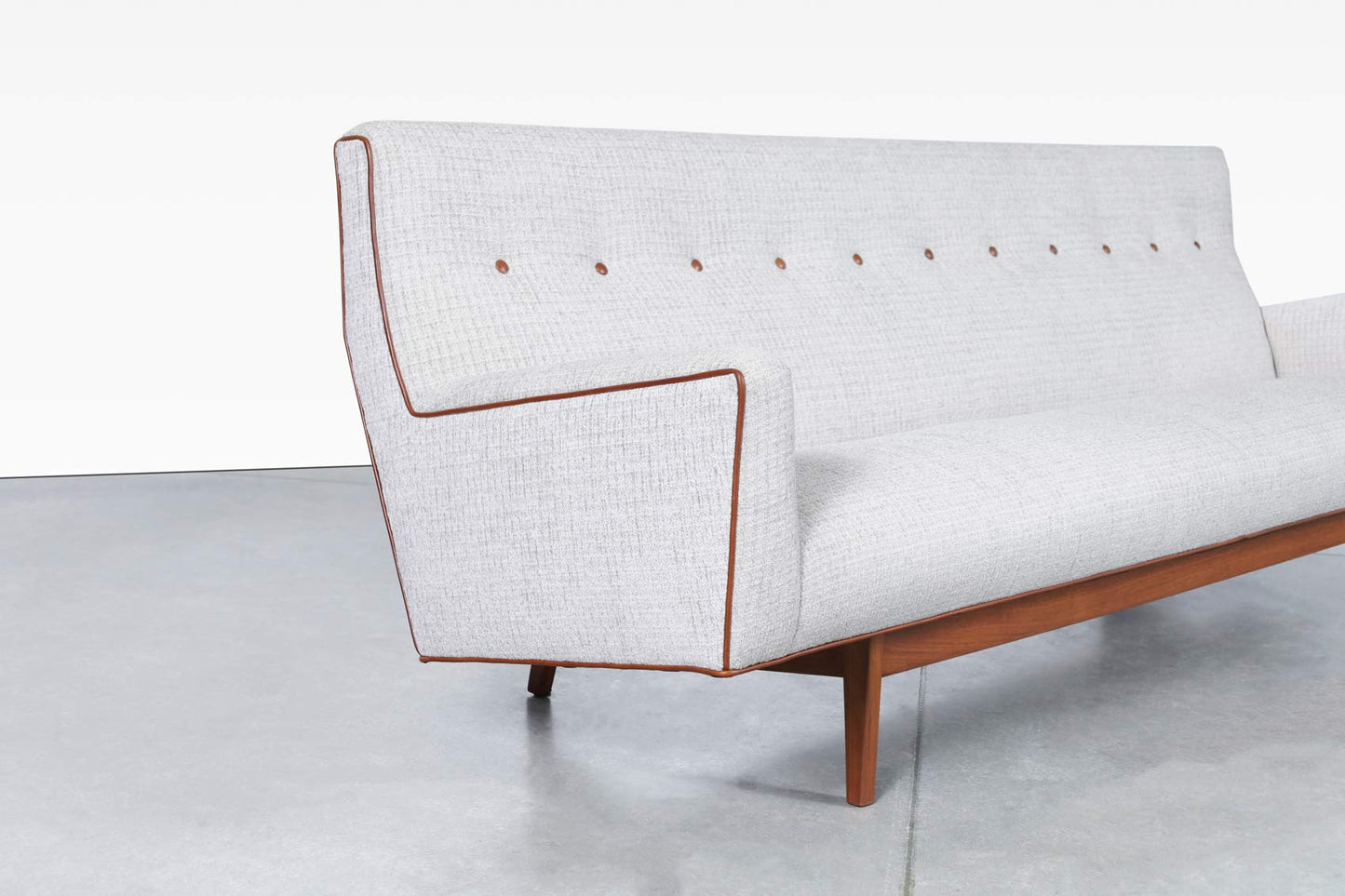 Vintage Walnut Sofa Model U-150 by Jens Risom