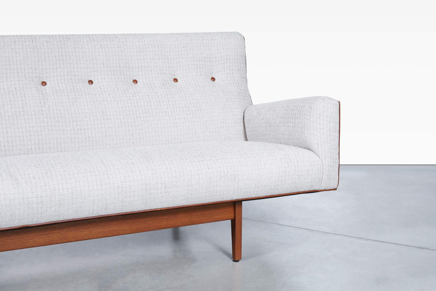 Vintage Walnut Sofa Model U-150 by Jens Risom
