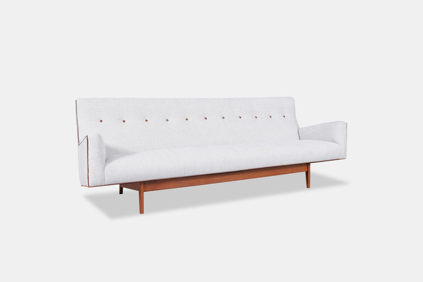 Vintage Walnut Sofa Model U-150 by Jens Risom