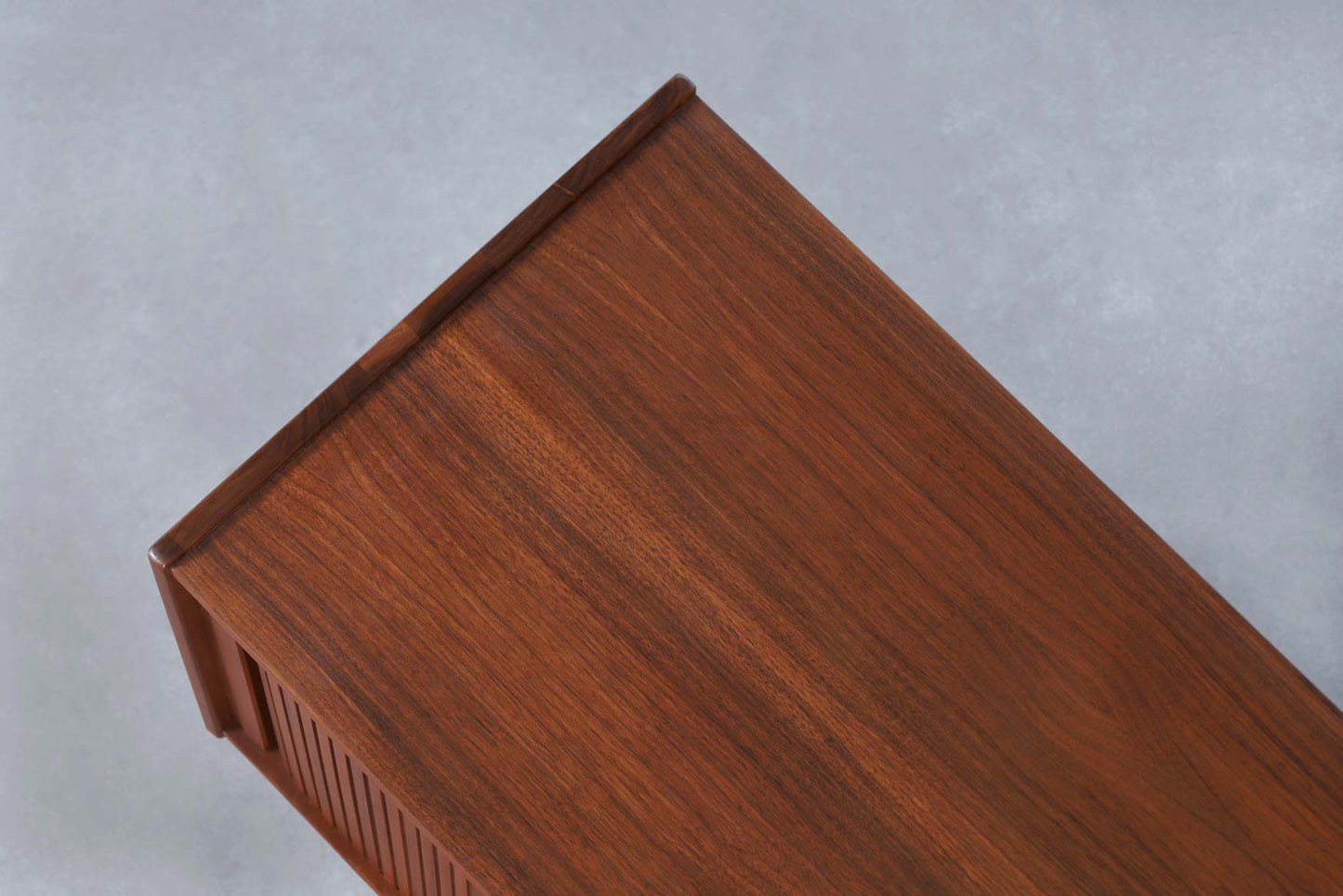 Vintage Walnut Tambour Door Credenza by John Caldwell for Brown Saltman