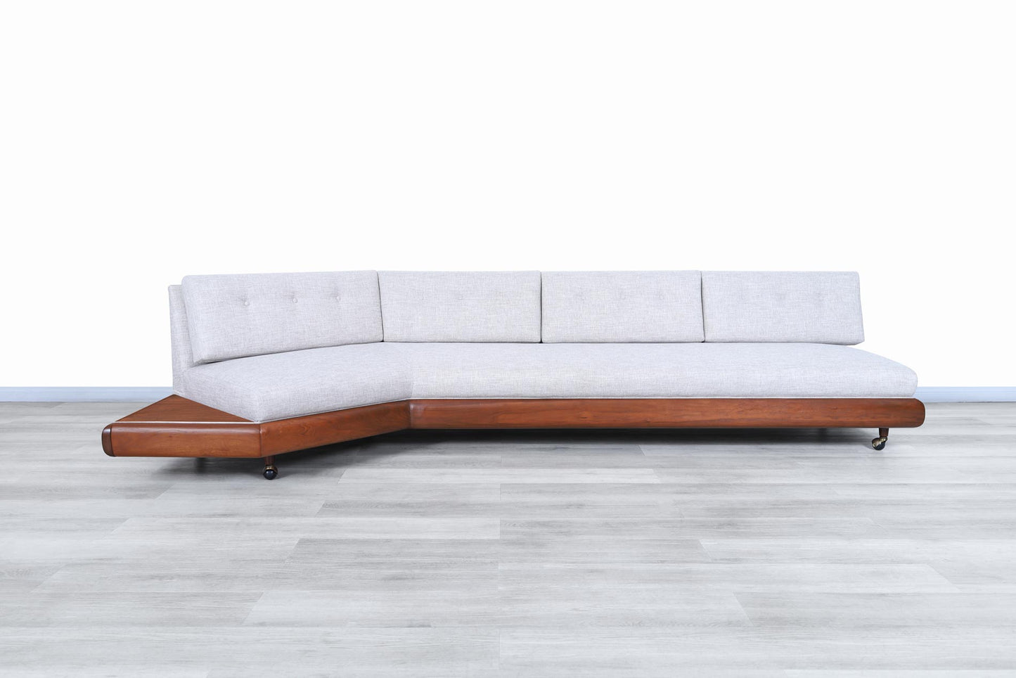 Vintage Walnut "Boomerang" Sofa by Adrian Pearsall for Craft Associates
