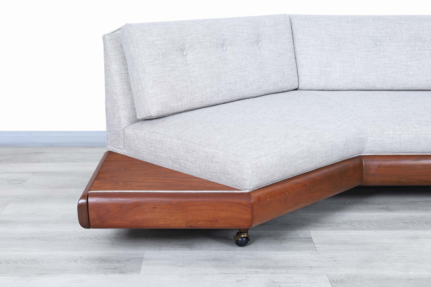 Vintage Walnut "Boomerang" Sofa by Adrian Pearsall for Craft Associates