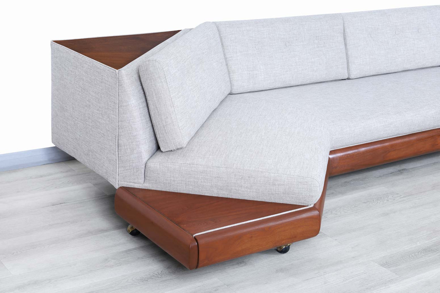 Vintage Walnut "Boomerang" Sofa by Adrian Pearsall for Craft Associates