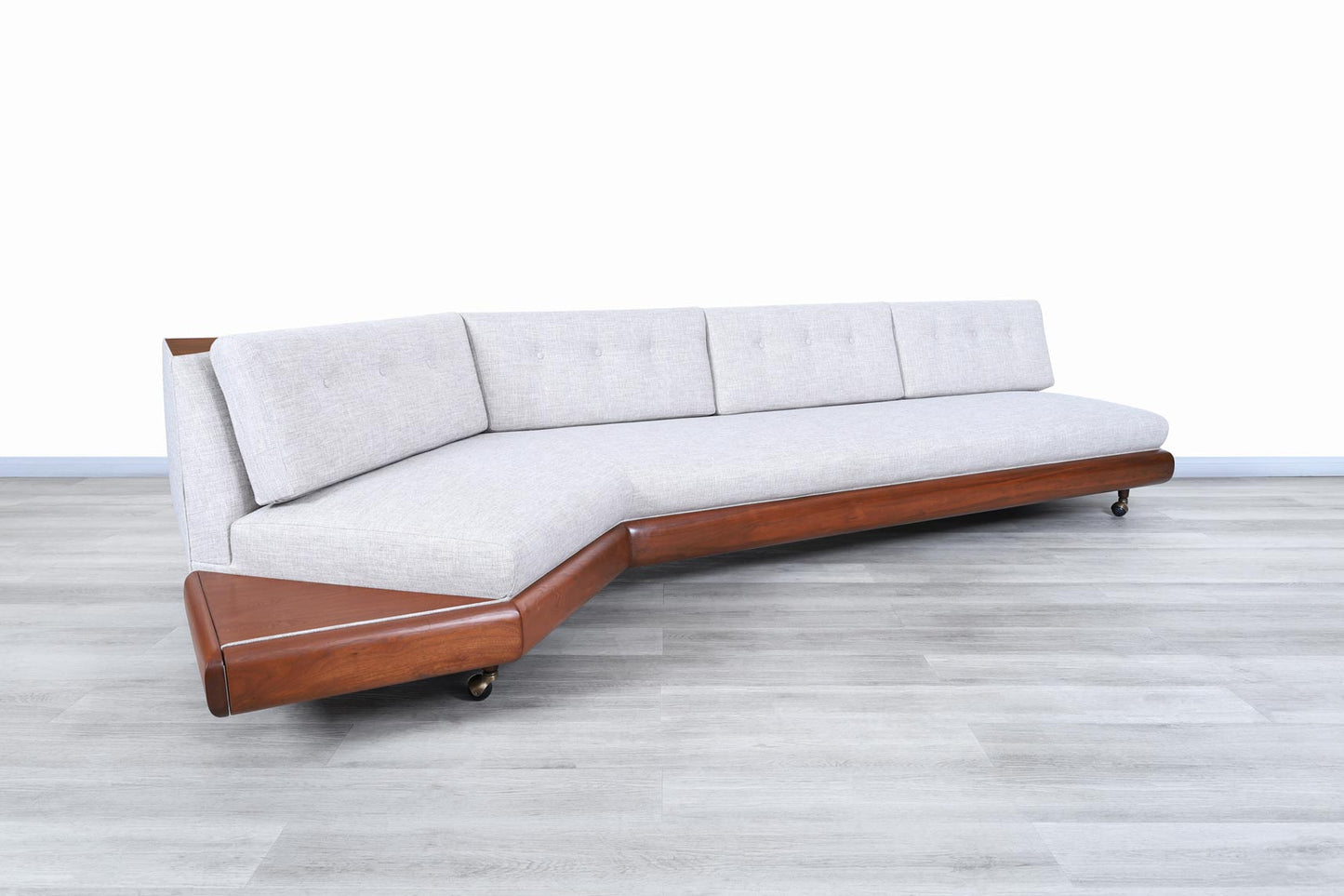 Vintage Walnut "Boomerang" Sofa by Adrian Pearsall for Craft Associates