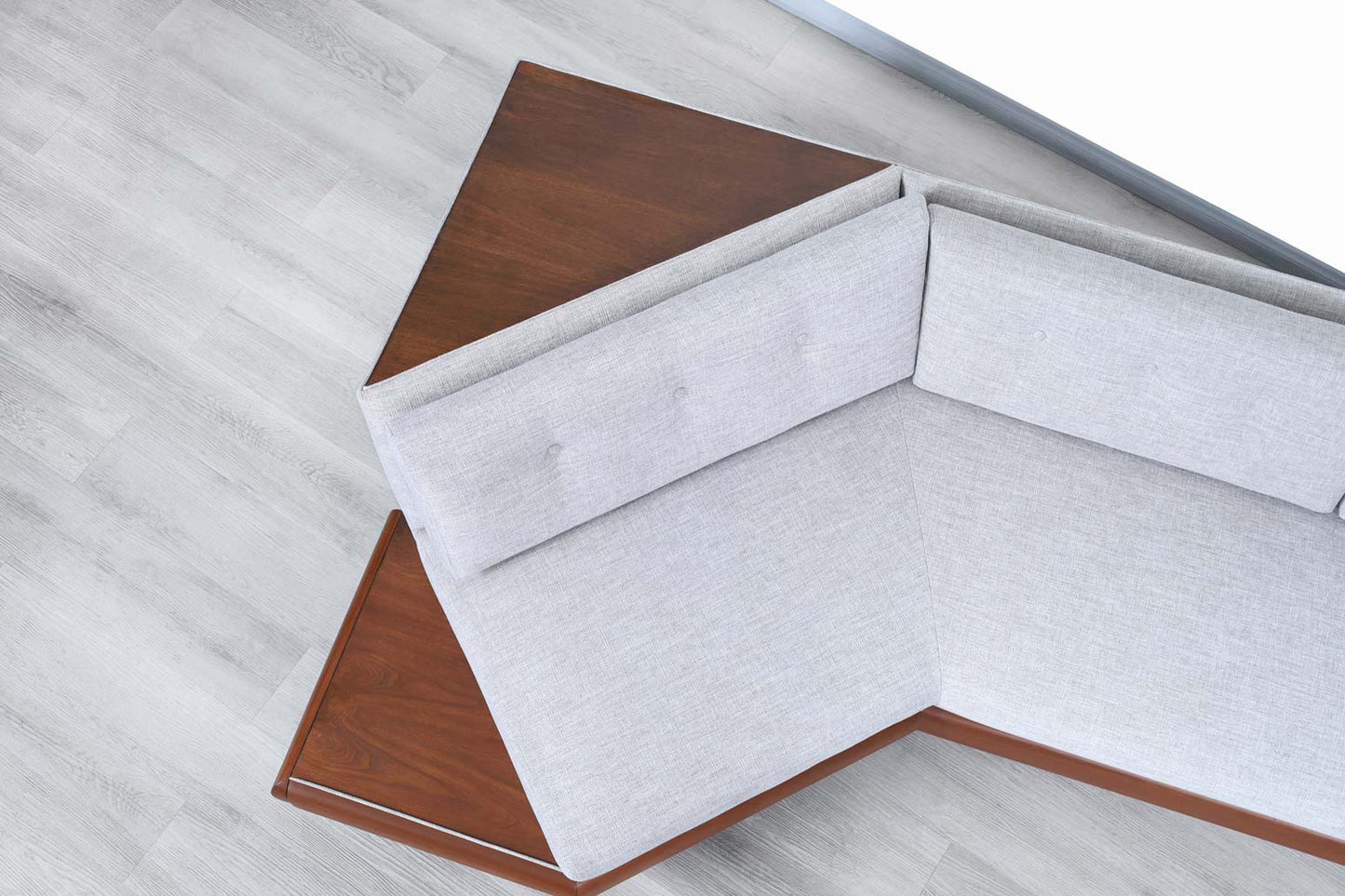 Vintage Walnut "Boomerang" Sofa by Adrian Pearsall for Craft Associates