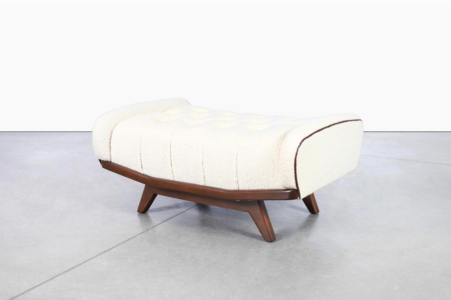 Vintage Walnut "Gondola" Lounge Chair and Ottoman Attributed to Adrian Pearsall