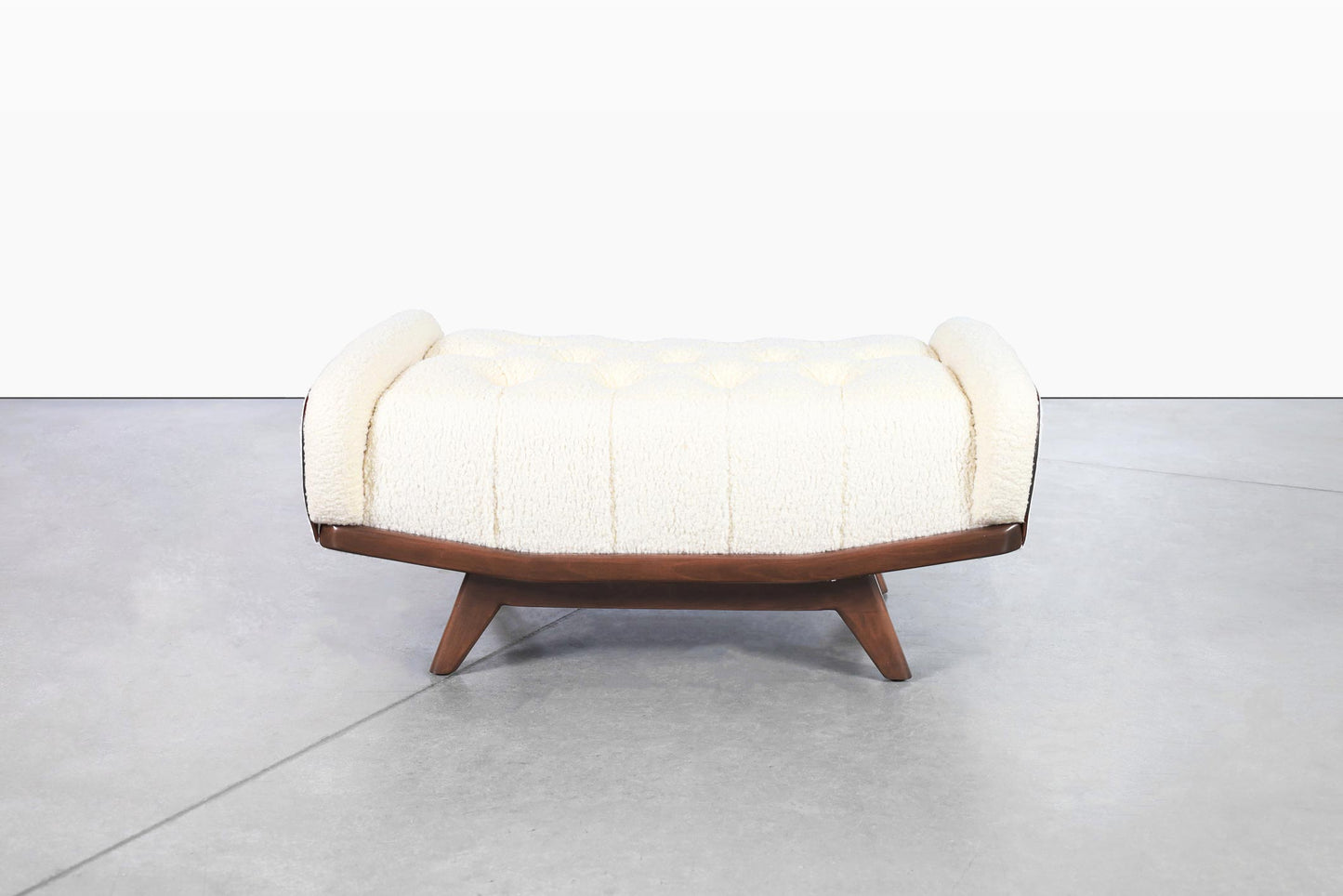 Vintage Walnut "Gondola" Lounge Chair and Ottoman Attributed to Adrian Pearsall