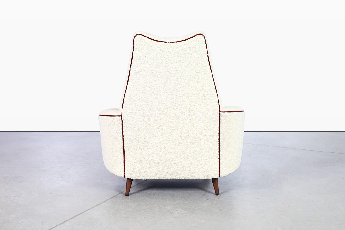 Vintage Walnut "Gondola" Lounge Chair and Ottoman Attributed to Adrian Pearsall
