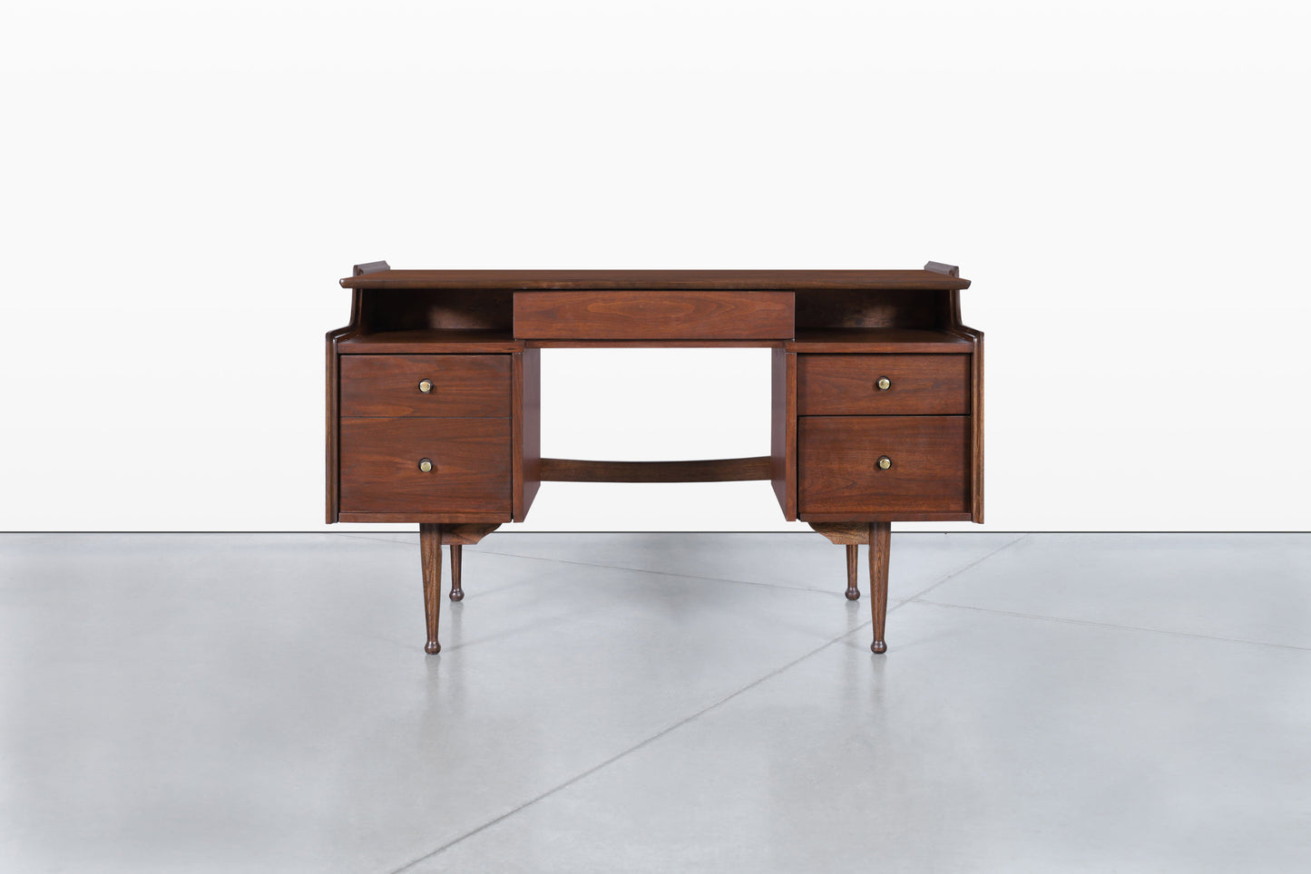 Vintage Walnut “Mainline” Desk by Hooker Furniture