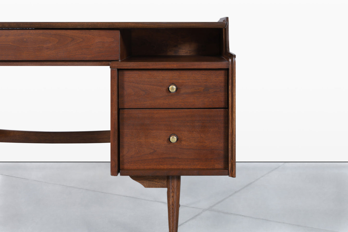Vintage Walnut “Mainline” Desk by Hooker Furniture