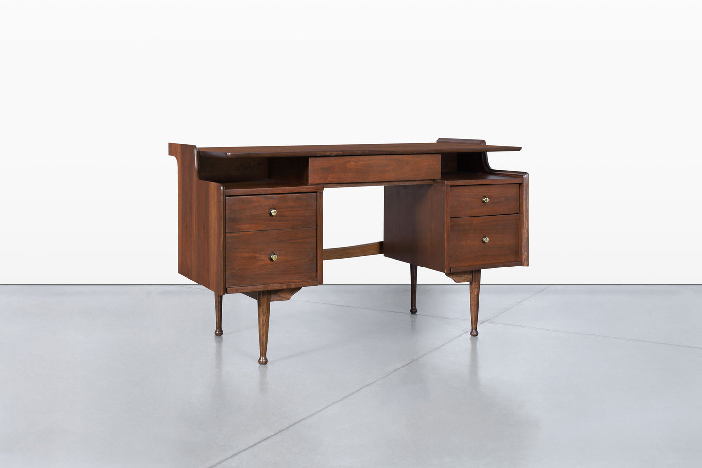 Vintage Walnut “Mainline” Desk by Hooker Furniture