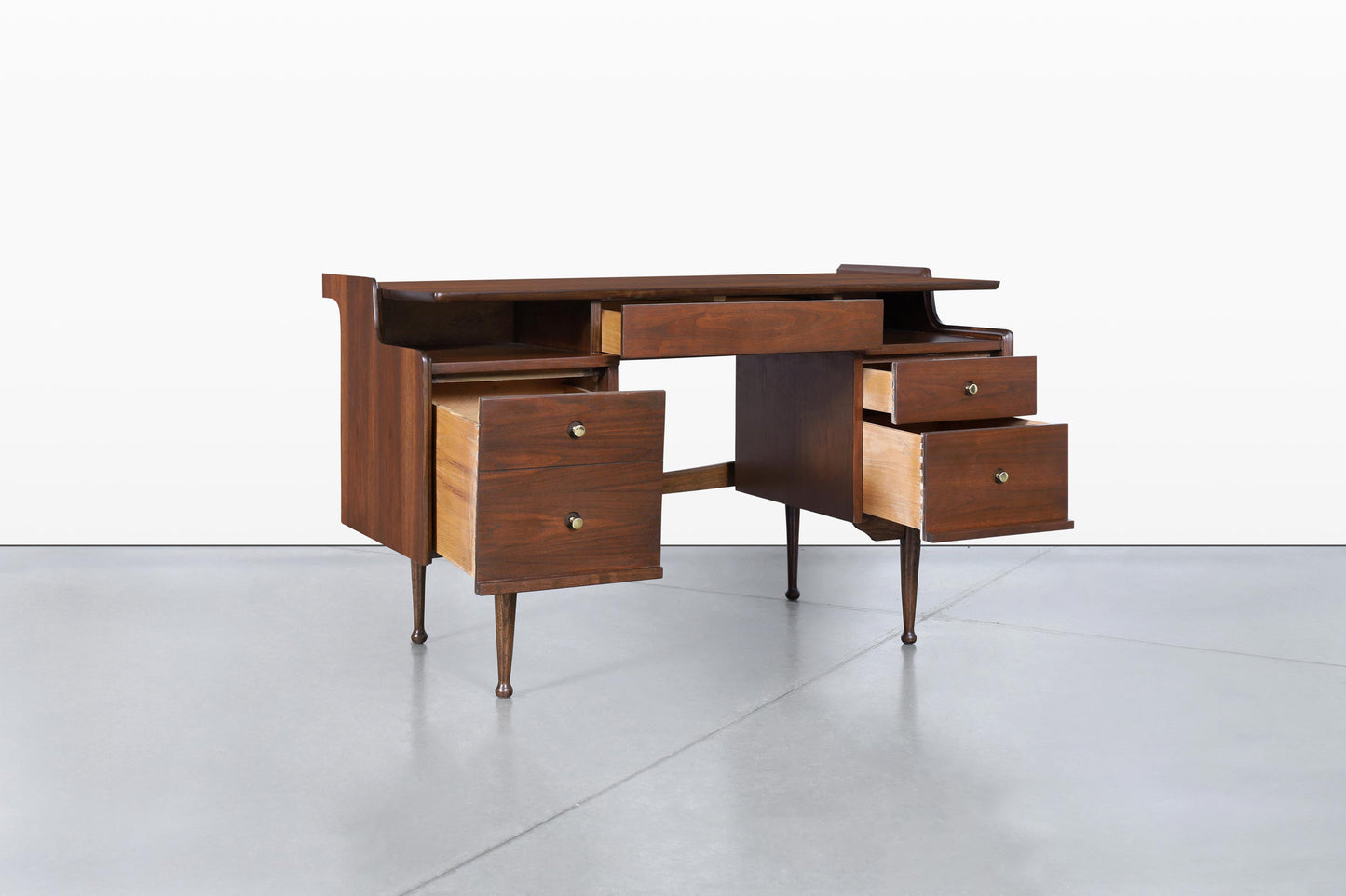 Vintage Walnut “Mainline” Desk by Hooker Furniture
