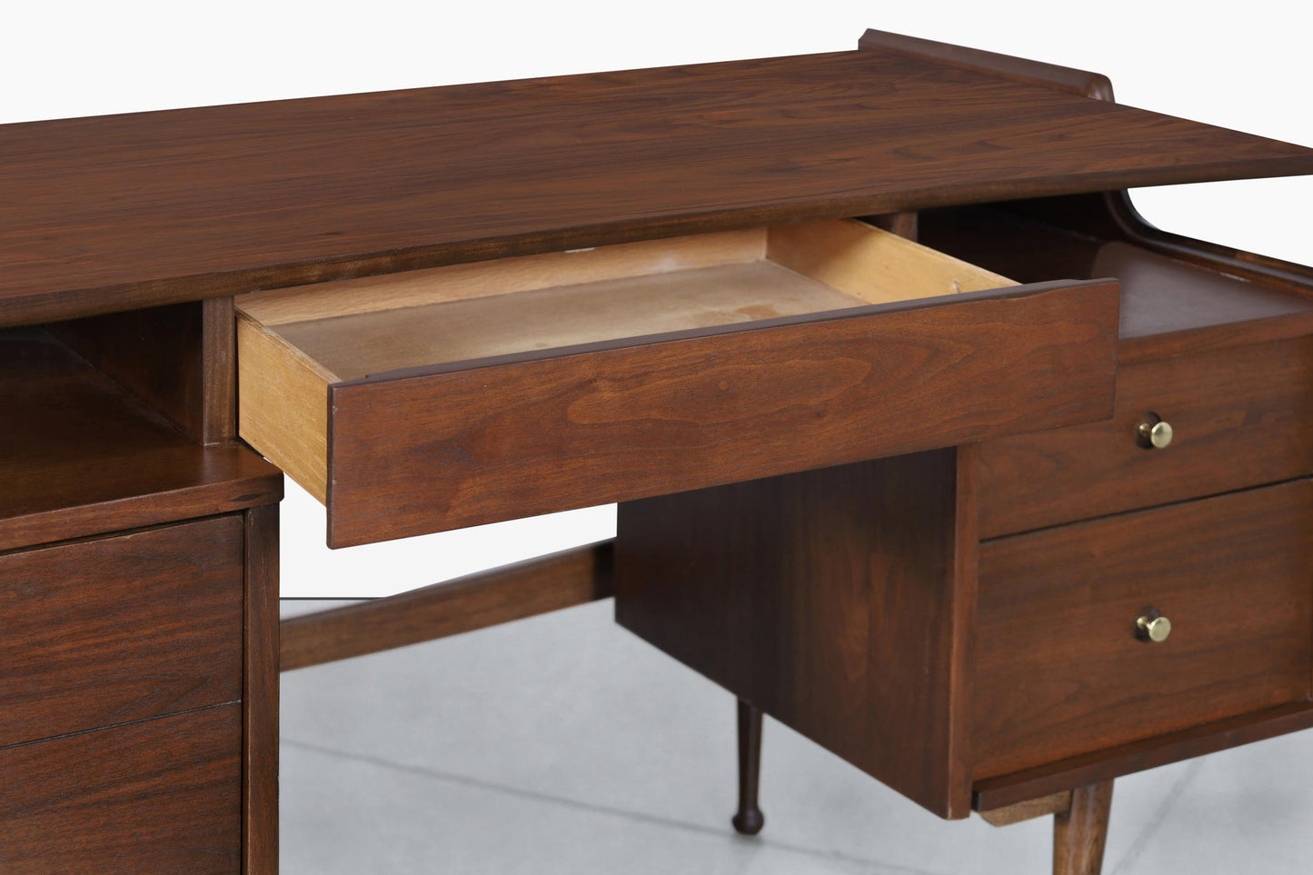 Vintage Walnut “Mainline” Desk by Hooker Furniture