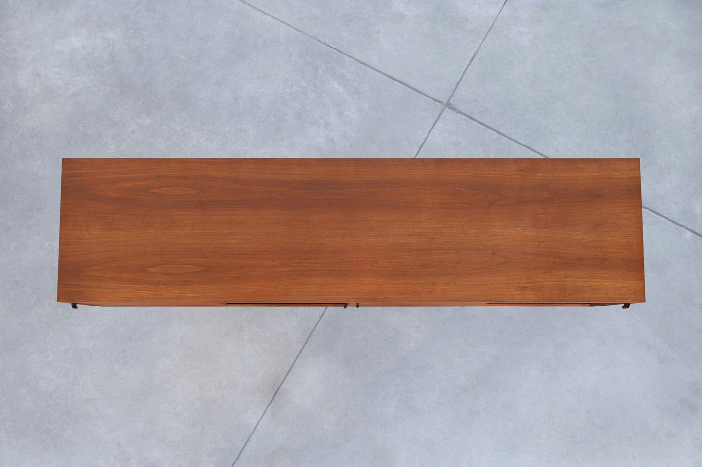 Vintage Walnut and Chrome Credenza by Florence Knoll