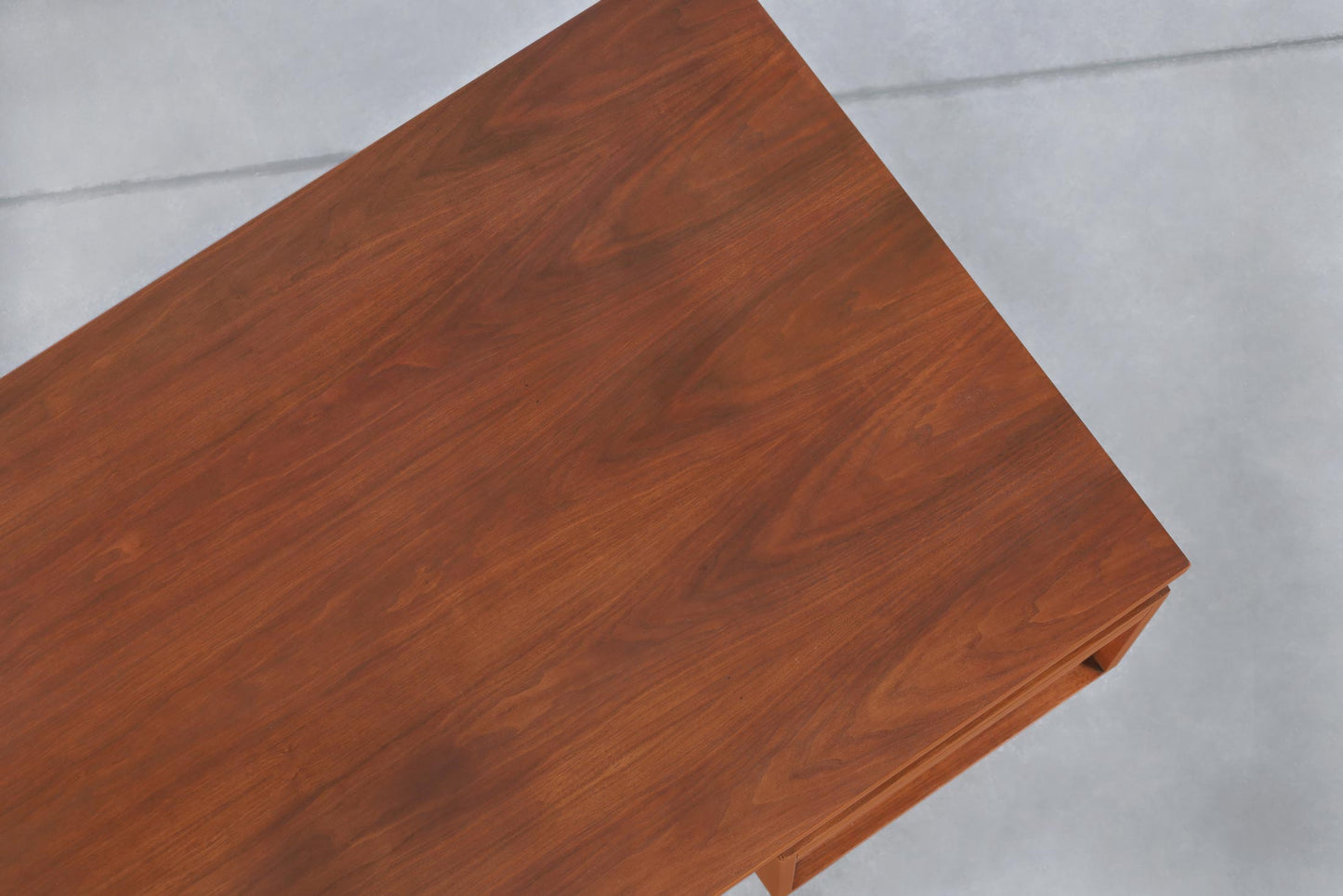Vintage Walnut and Chrome Executive Desk by John Keal for Brown Saltman