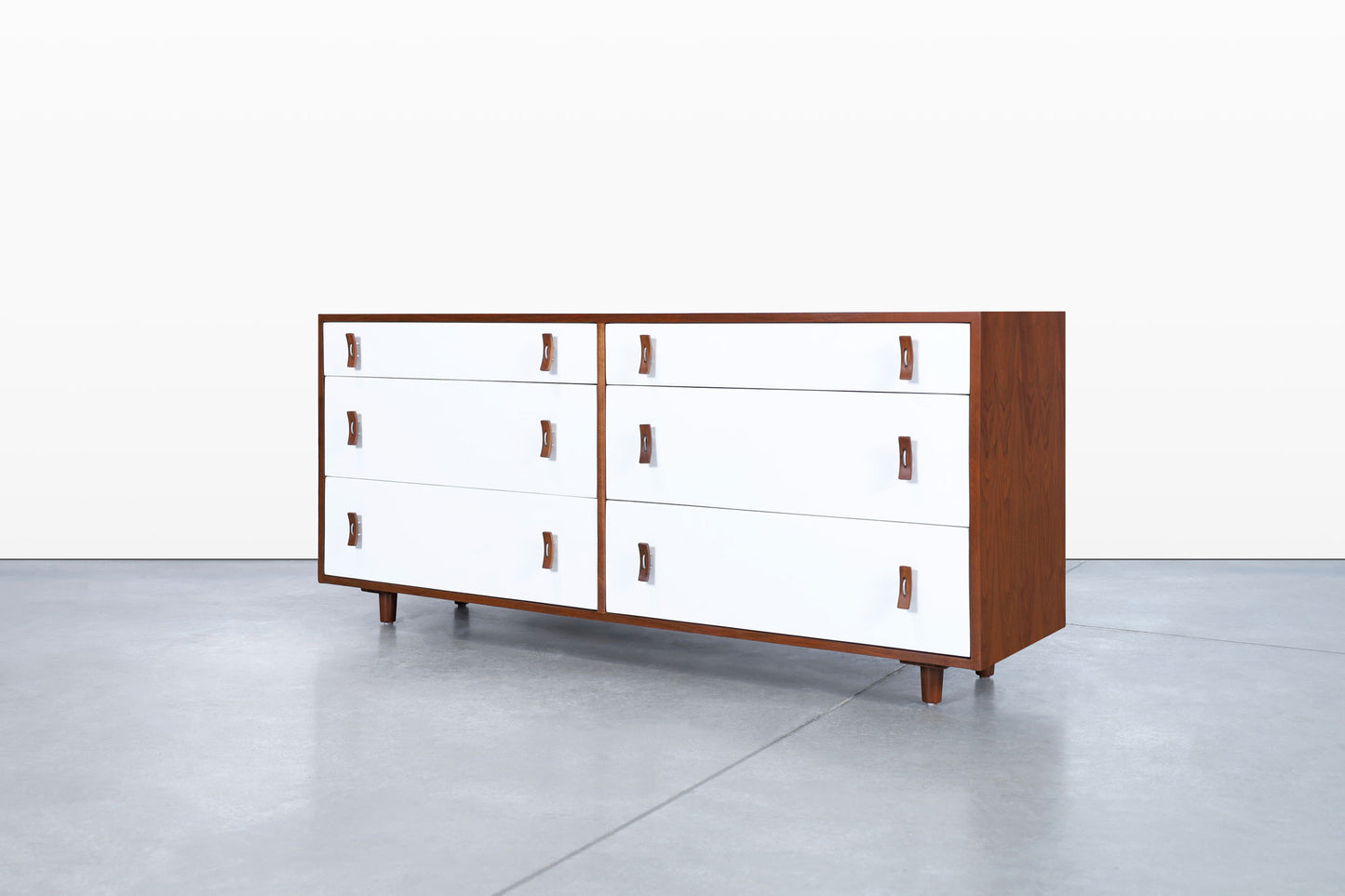 Vintage Walnut and Lacquered Dresser by Stanley Young for Glenn of California
