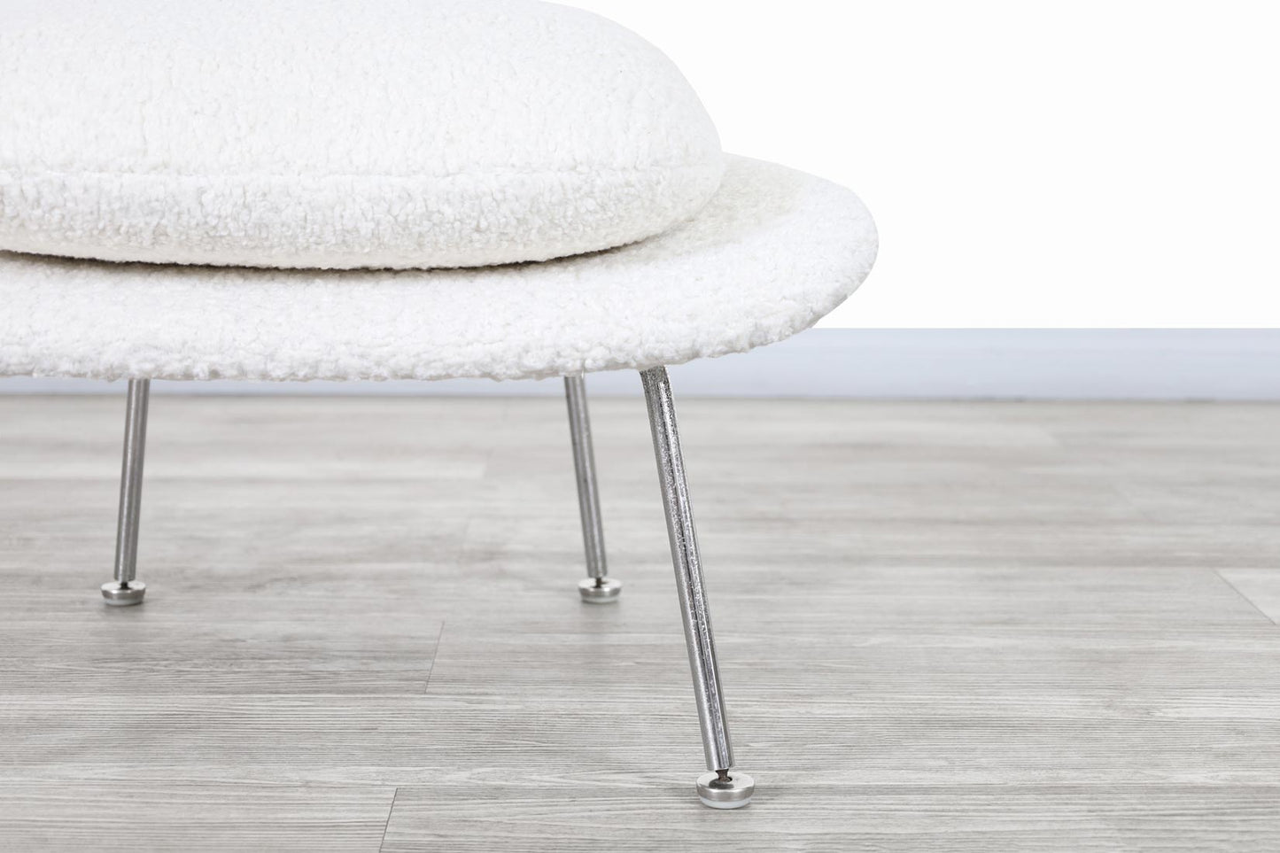 Vintage "Womb" Boucle Chair and Ottoman by Eero Saarinen for Knoll