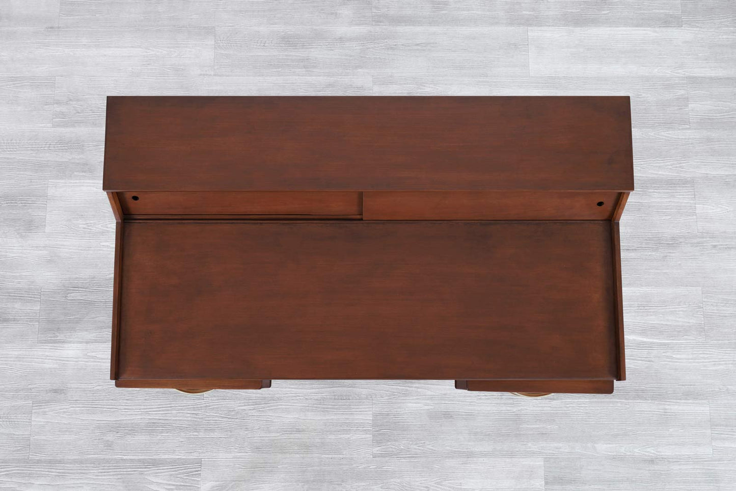 Mid-Century "Biscayne" Floating Top Walnut Desk by Drexel