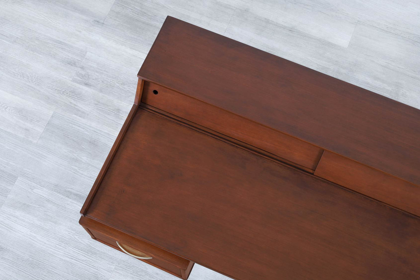 Mid-Century "Biscayne" Floating Top Walnut Desk by Drexel