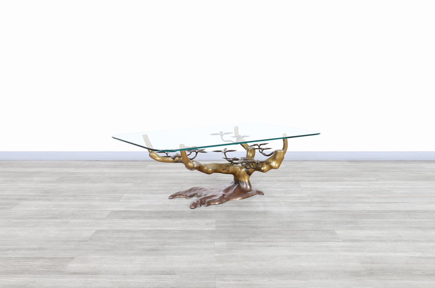 Vintage Brass "Bonsai" Coffee Table by Willy Daro