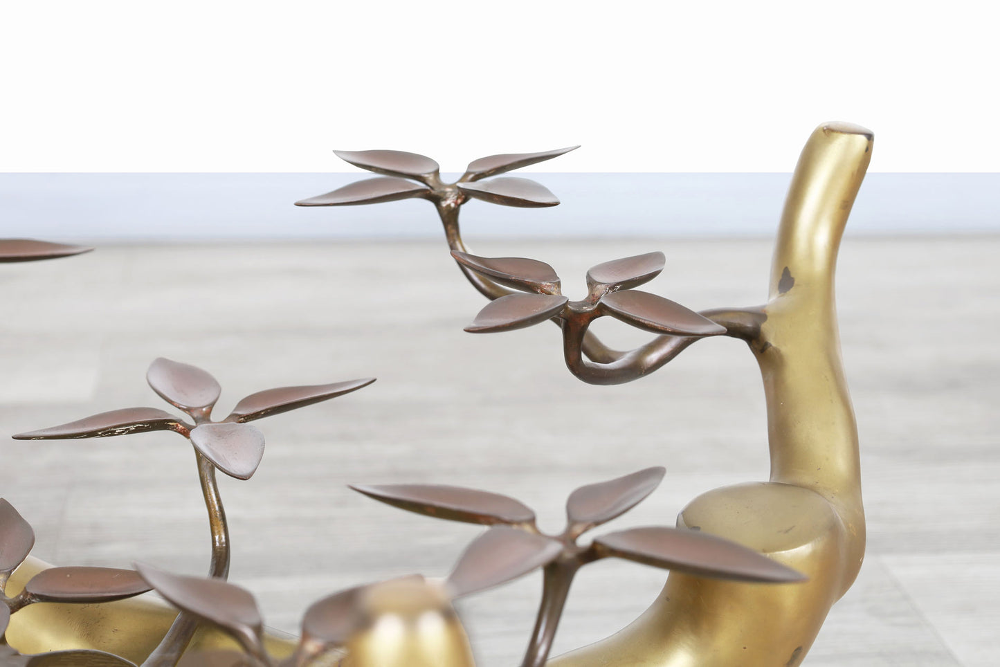Vintage Brass "Bonsai" Coffee Table by Willy Daro