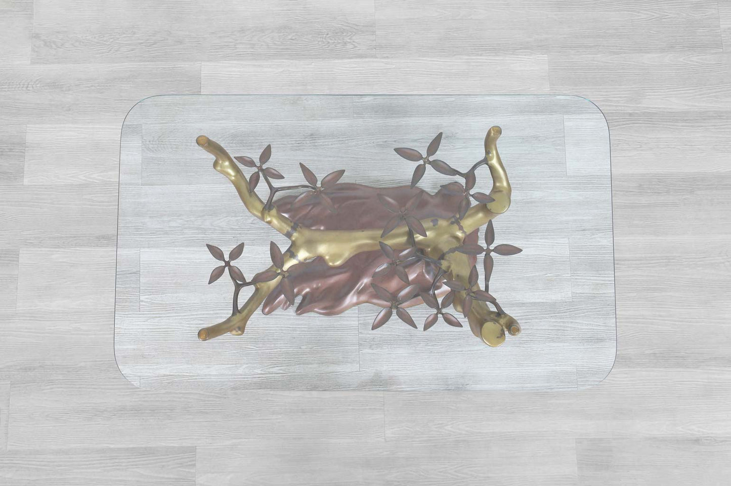 Vintage Brass "Bonsai" Coffee Table by Willy Daro