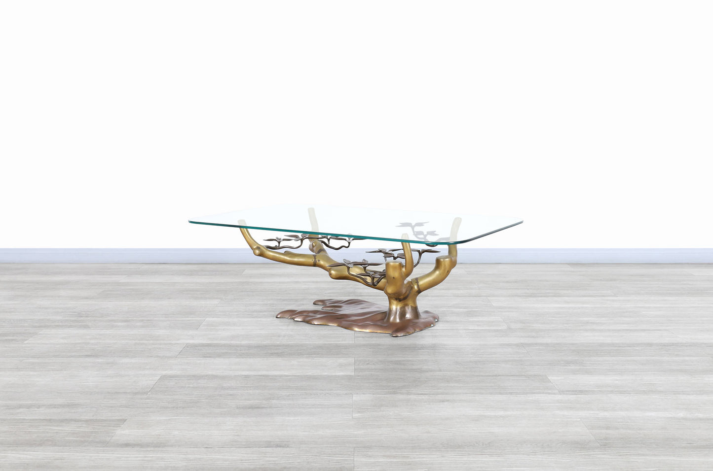 Vintage Brass "Bonsai" Coffee Table by Willy Daro