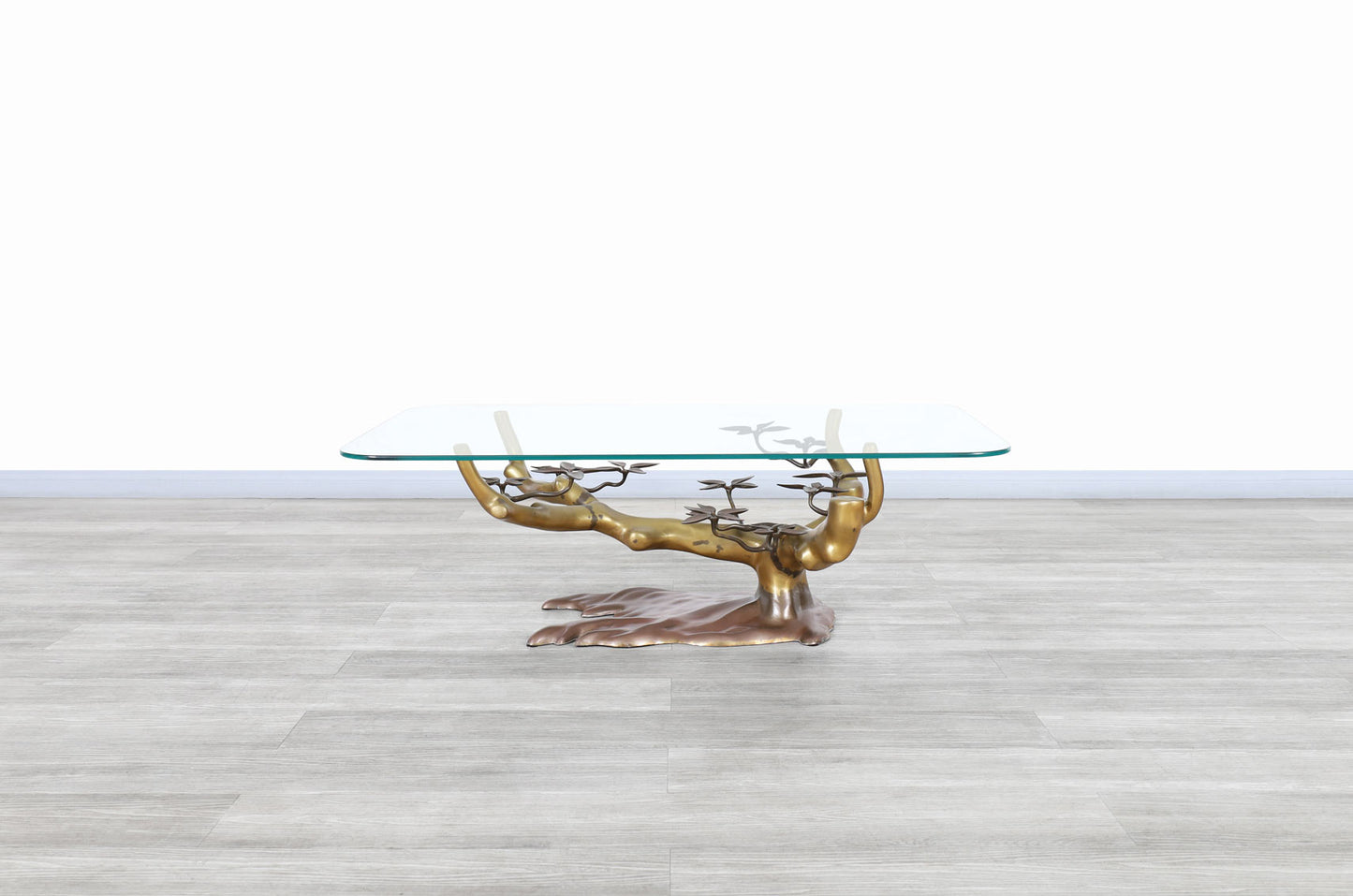 Vintage Brass "Bonsai" Coffee Table by Willy Daro