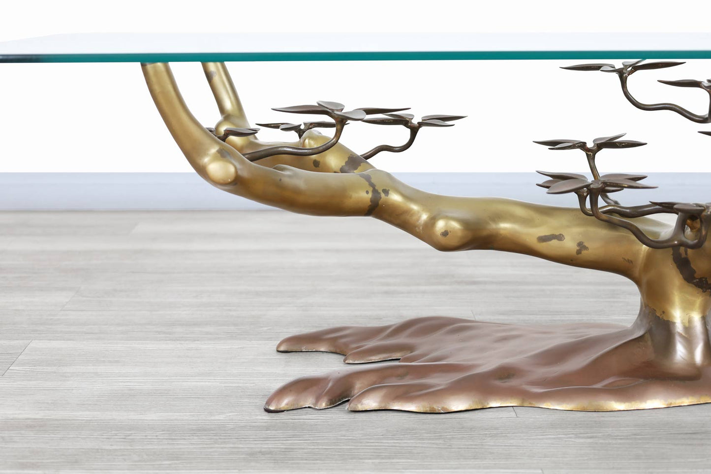 Vintage Brass "Bonsai" Coffee Table by Willy Daro