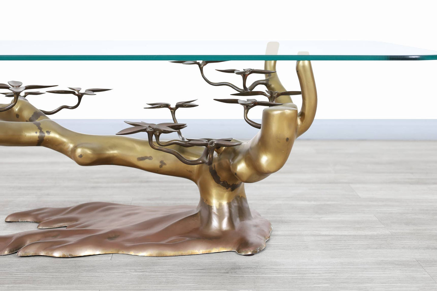 Vintage Brass "Bonsai" Coffee Table by Willy Daro