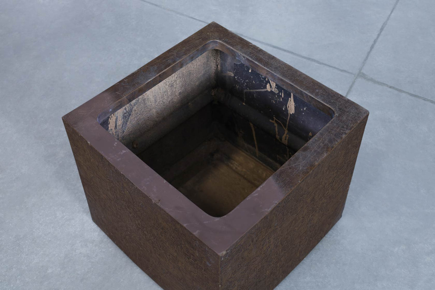 Vintage Bronze Resin Square Planters by Forms and Surfaces