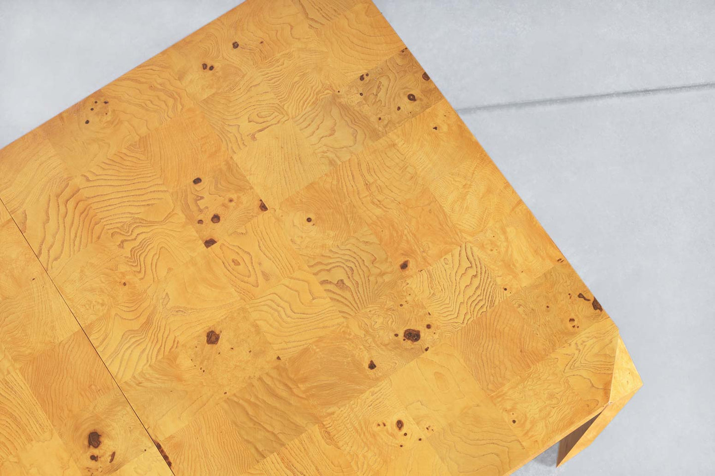 Vintage Burl Wood Parsons Dining Table
