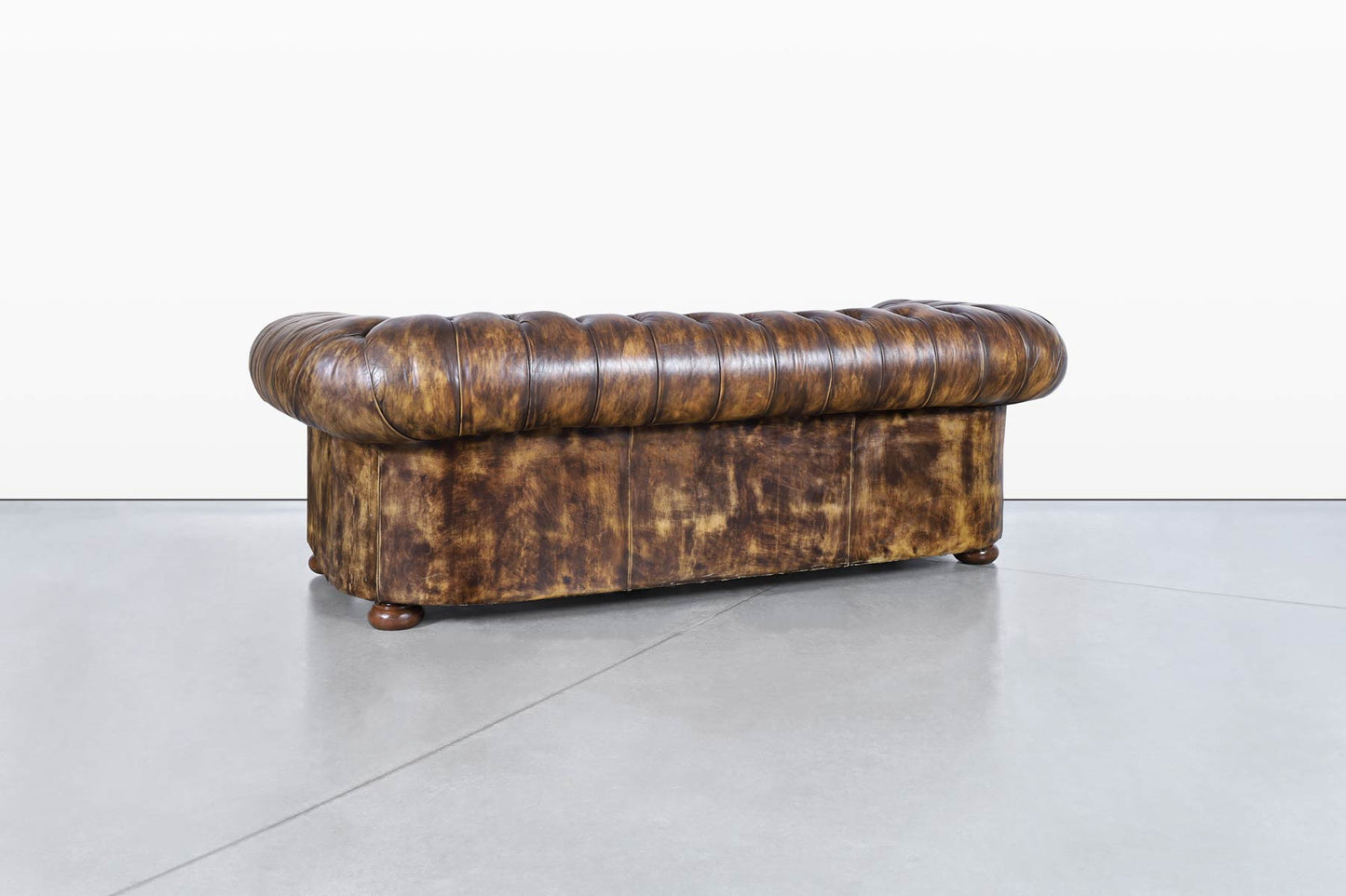 Vintage Butterscotch Leather Chesterfield Sofa