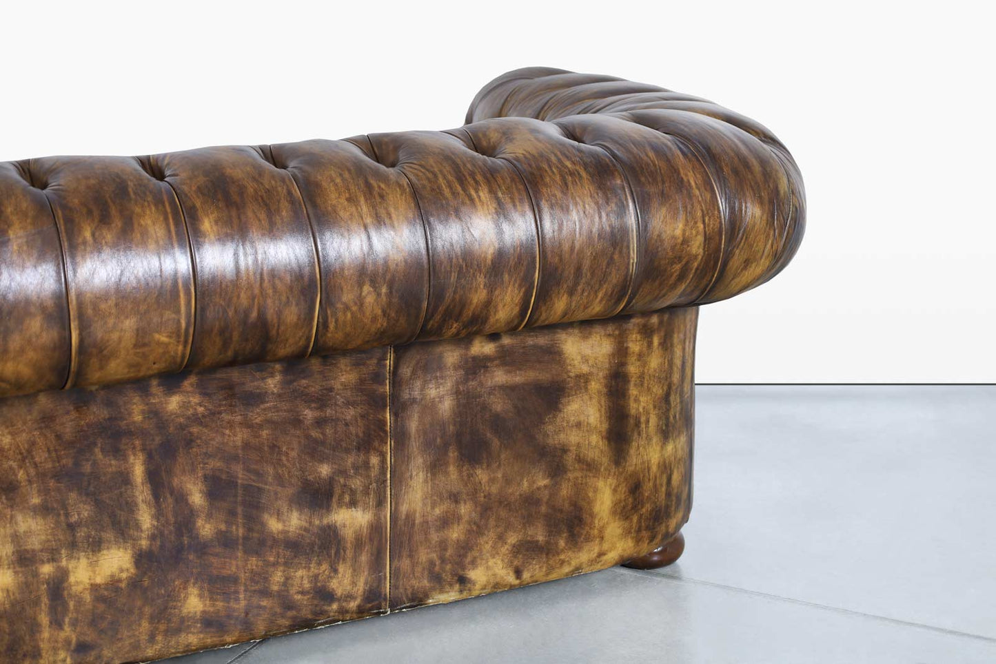 Vintage Butterscotch Leather Chesterfield Sofa
