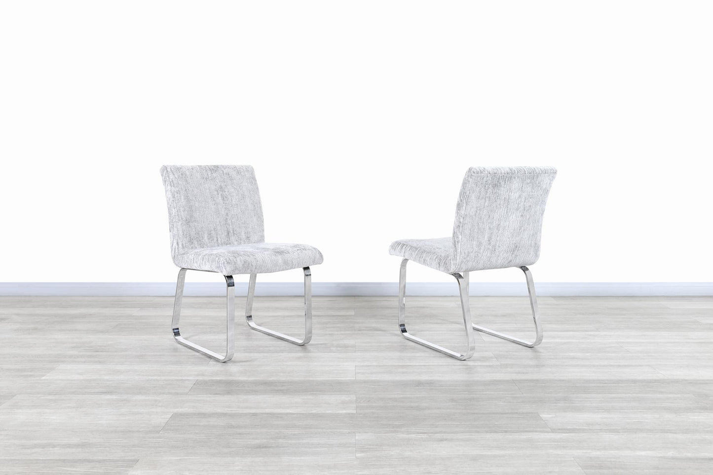 Mid-Century Modern Chrome Dining Chairs by Design Institute of America