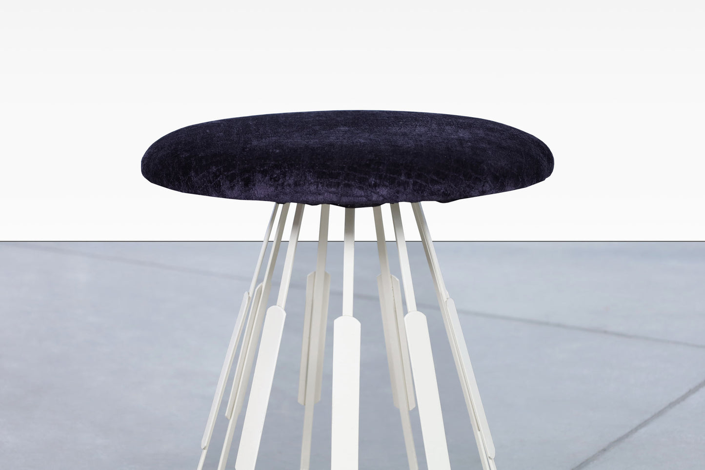 Vintage Enameled Iron Stools by Arthur Umanoff for Shaver-Howard Inc.