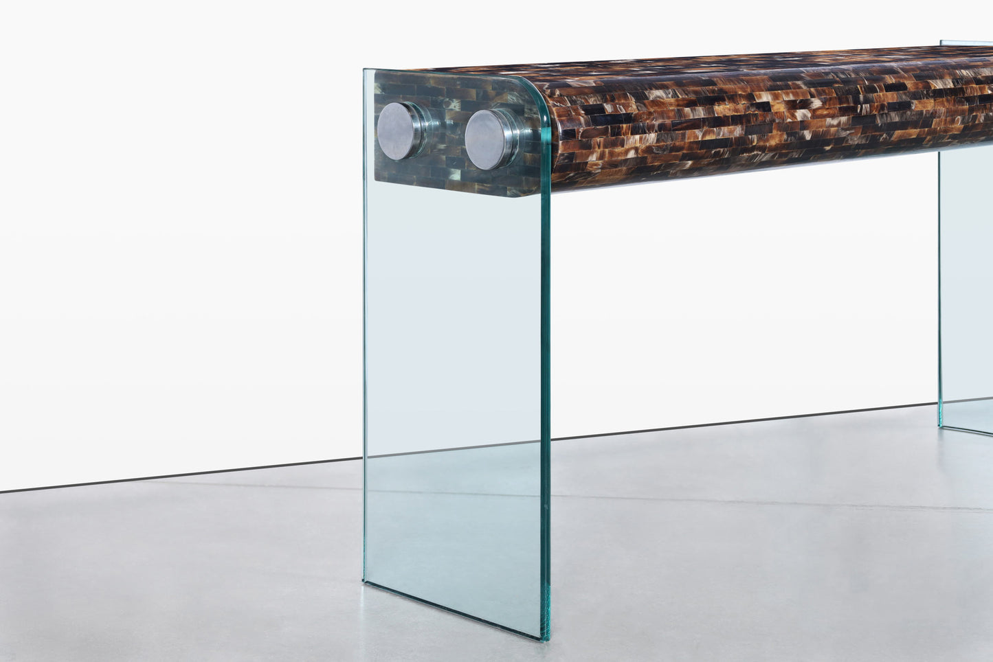 Vintage Horn Console Table with Mirror by Enrique Garcel for Jimeco LTDA.