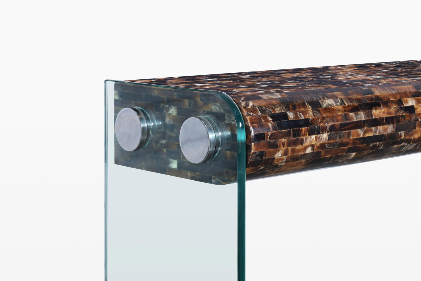 Vintage Horn Console Table with Mirror by Enrique Garcel for Jimeco LTDA.