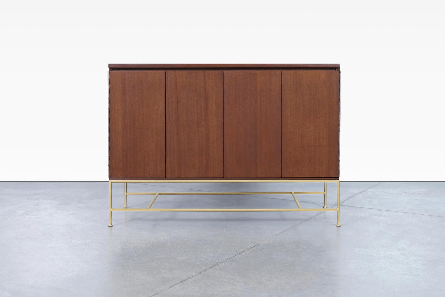 Vintage "Irwin Collection" Mahogany and Brass Credenza by Paul McCobb