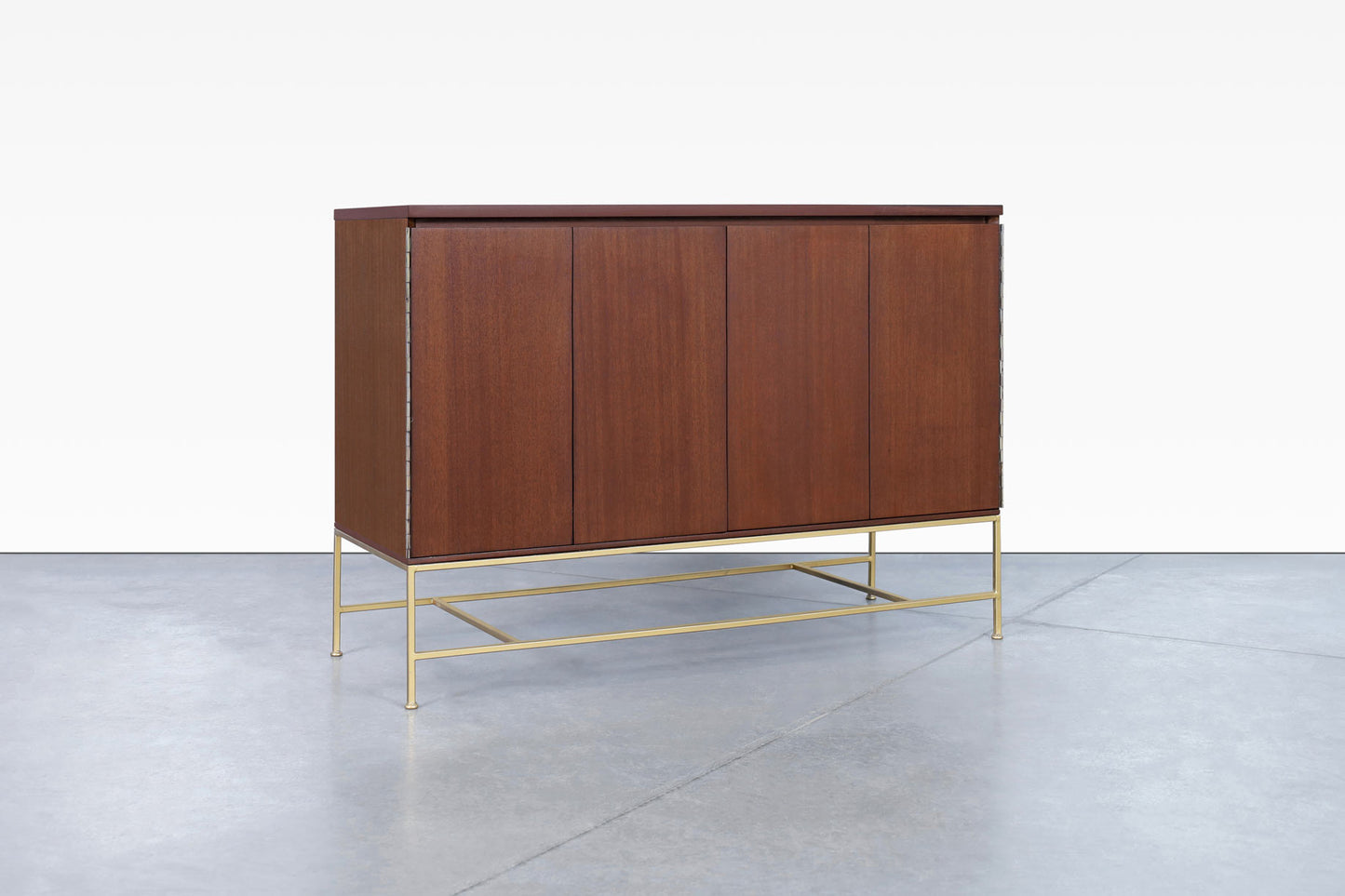 Vintage "Irwin Collection" Mahogany and Brass Credenza by Paul McCobb