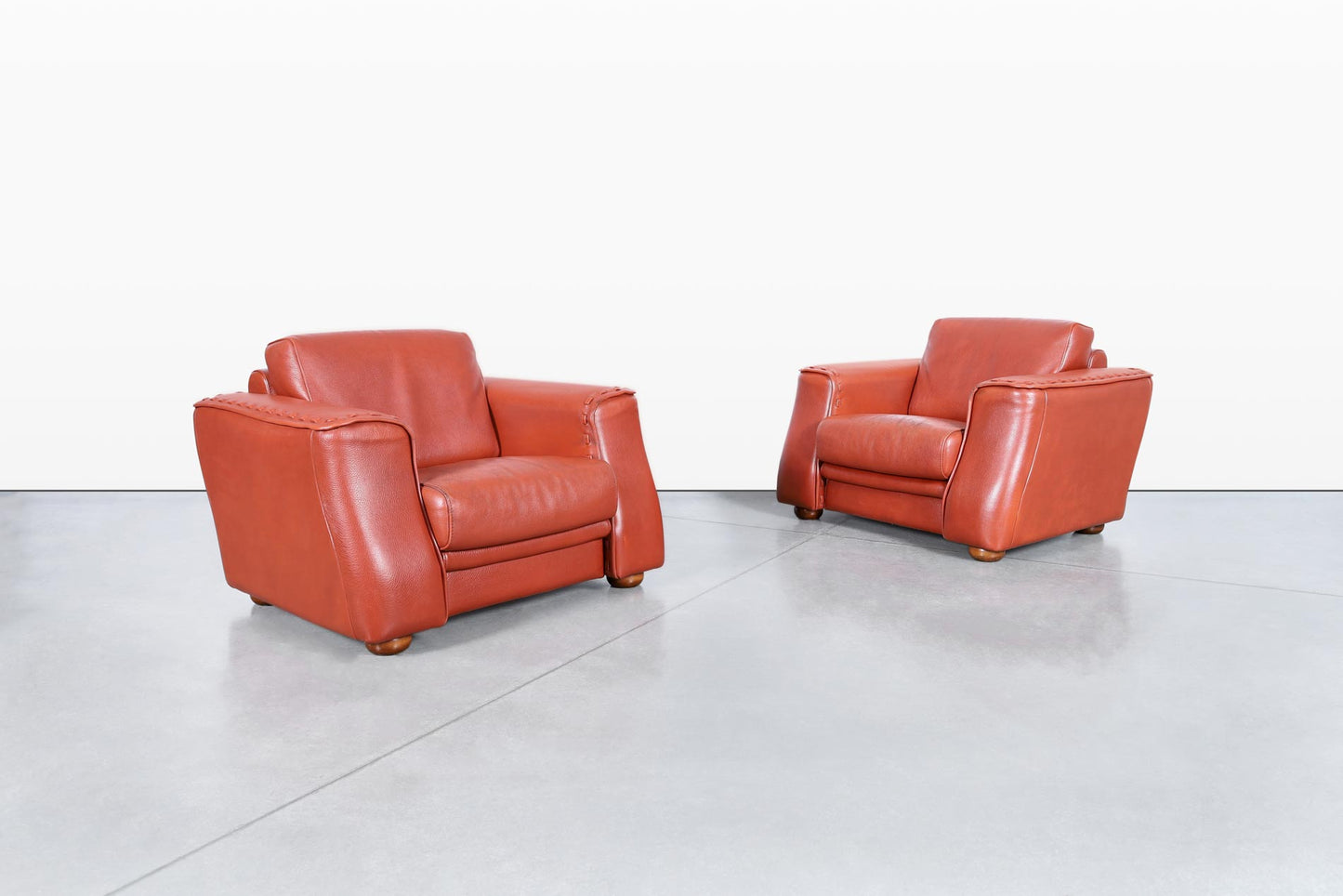 Vintage Italian Leather Club Chairs by Formenti