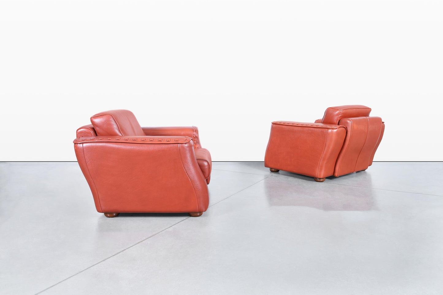 Vintage Italian Leather Club Chairs by Formenti