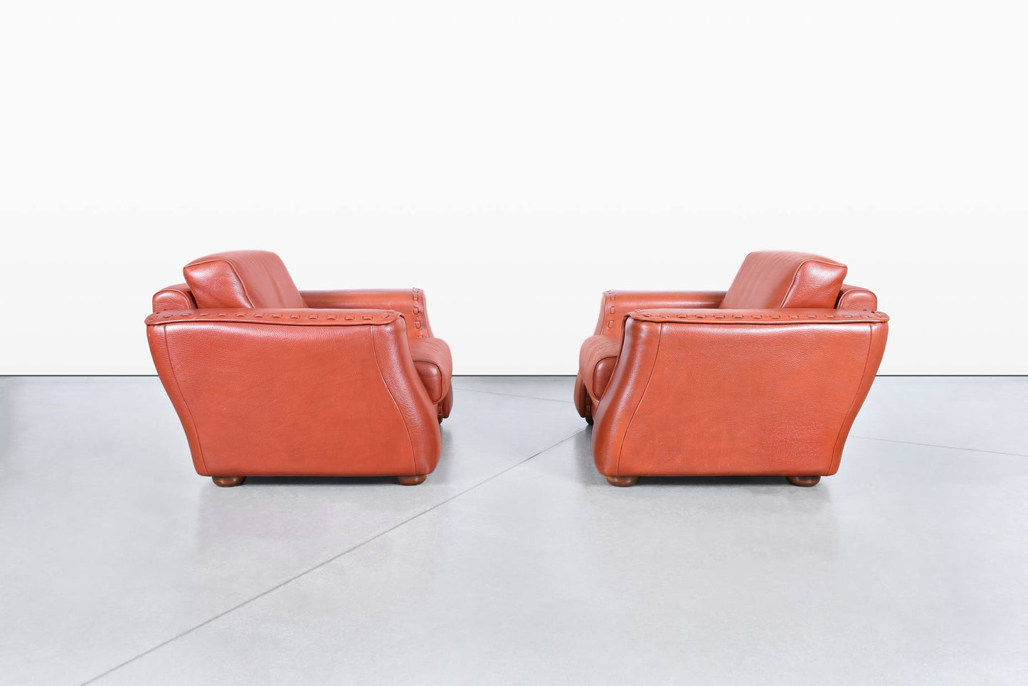 Vintage Italian Leather Club Chairs by Formenti