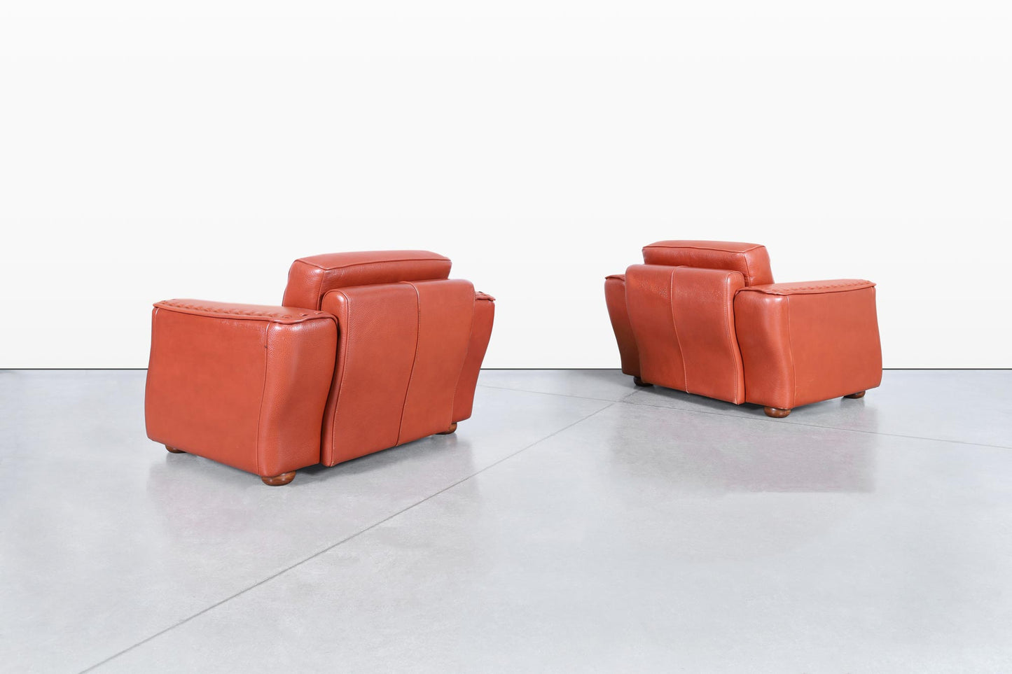 Vintage Italian Leather Club Chairs by Formenti