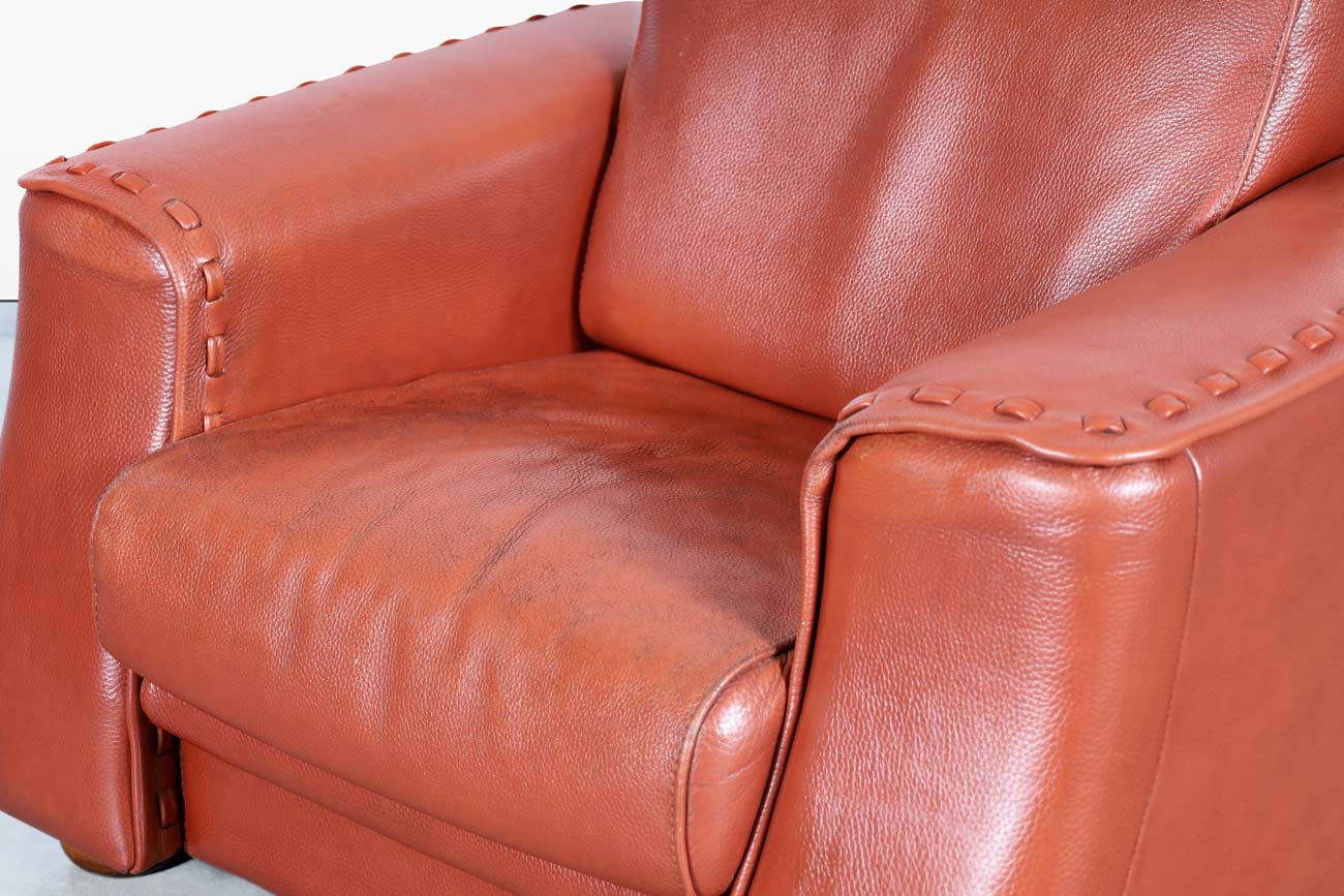Vintage Italian Leather Club Chairs by Formenti