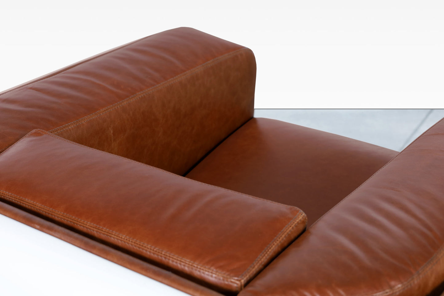 Vintage Leather and Lucite Lounge Chairs by William C. Andrus for Steelcase