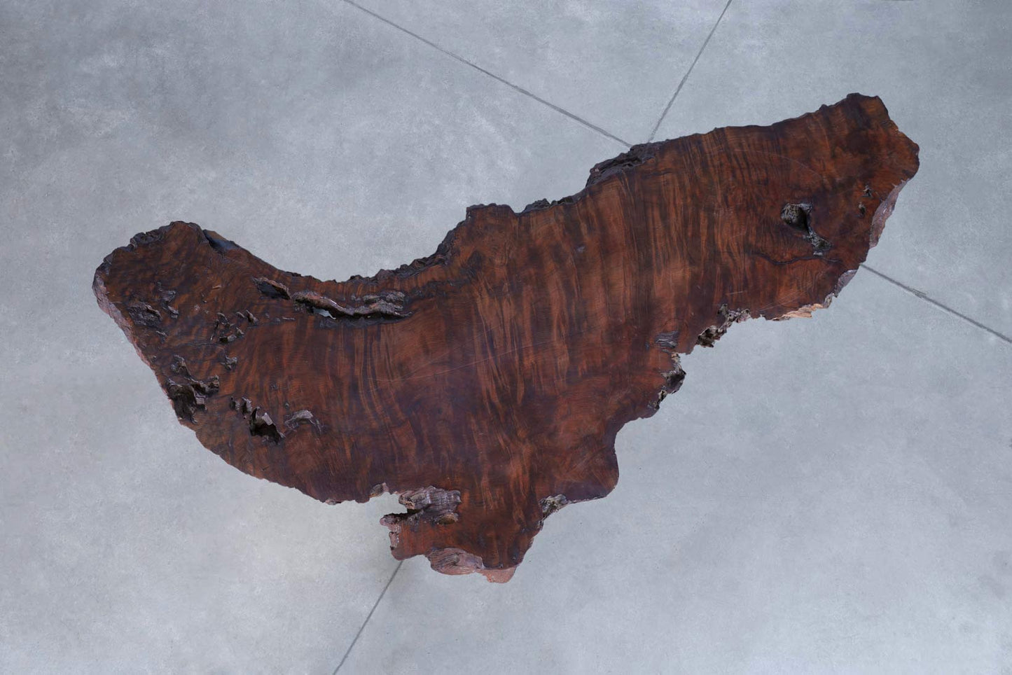 Vintage Live Edge Redwood Burl Coffee Table