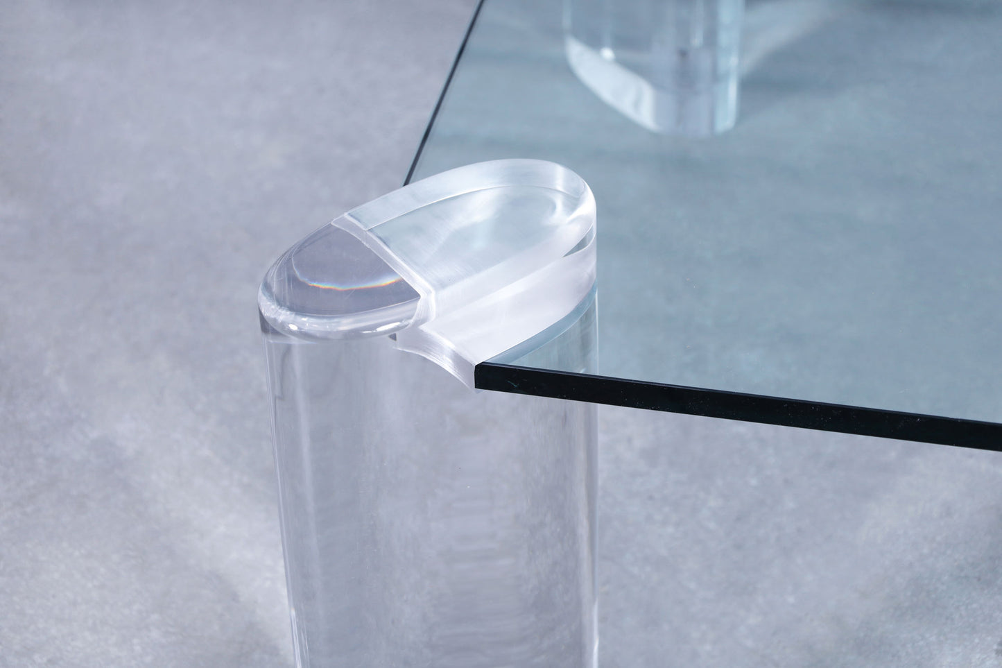 Vintage Lucite and Glass Coffee Table by Karl Springer