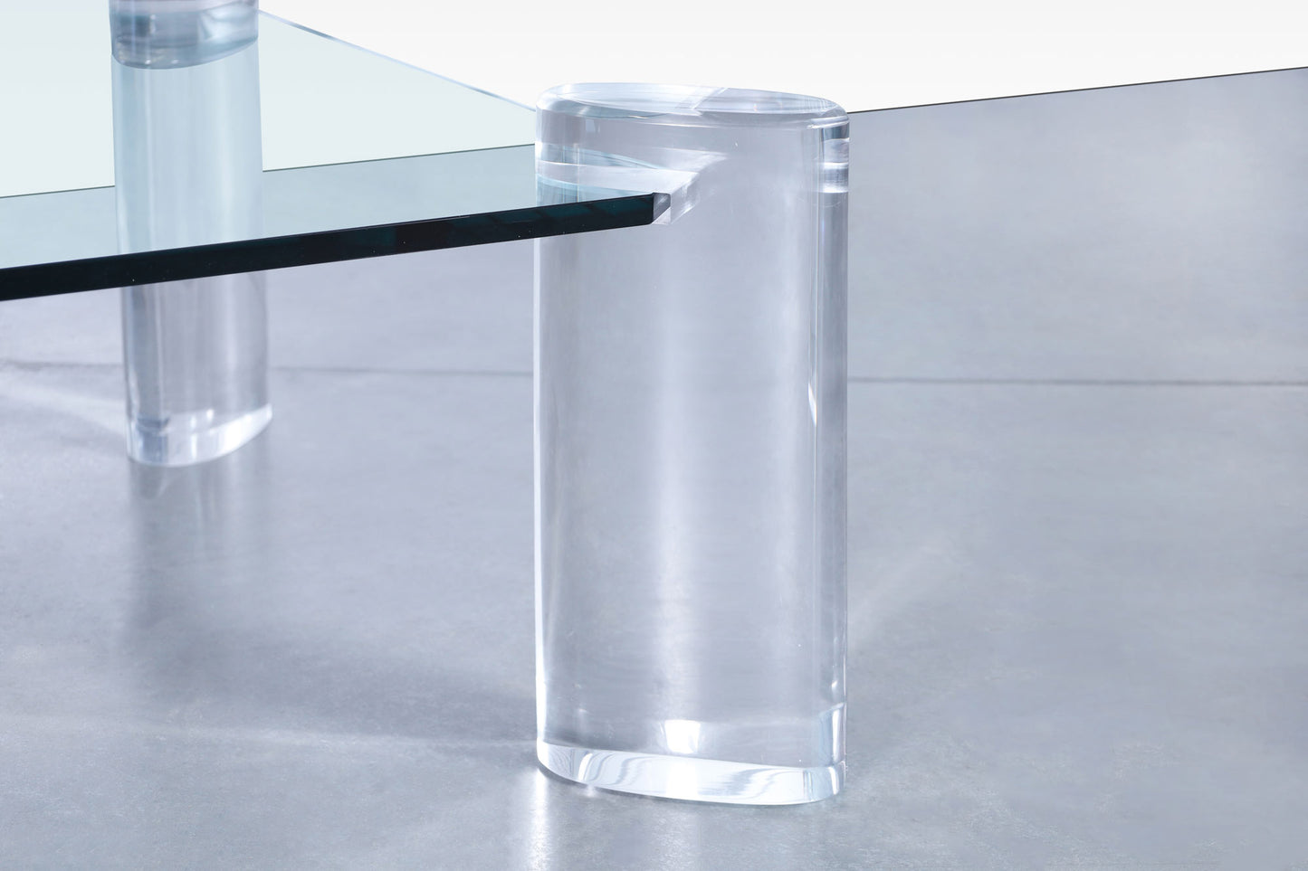 Vintage Lucite and Glass Coffee Table by Karl Springer